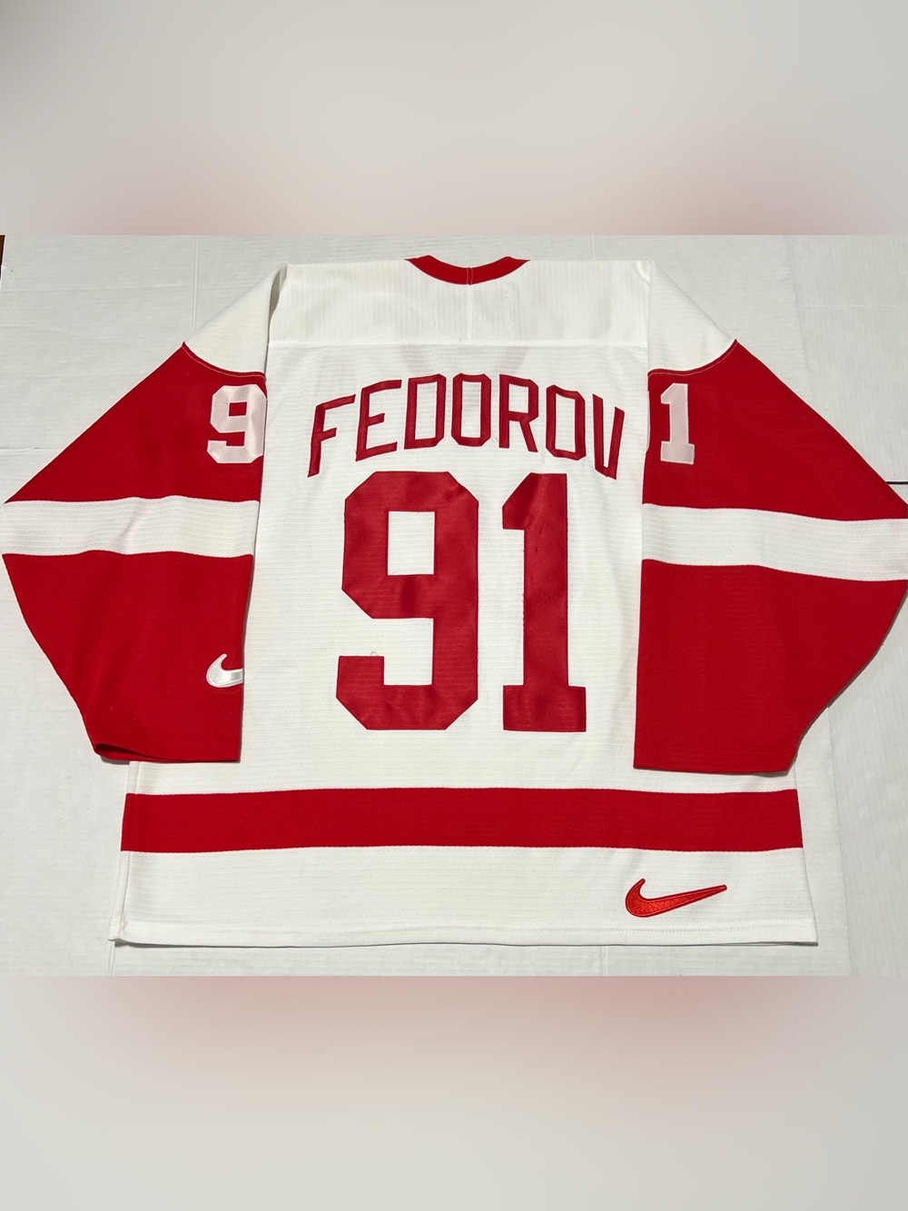 Vintage 90s Nike Sergei Fedorov Detroit Red Wings Jersey Authentic 52 L Jersey